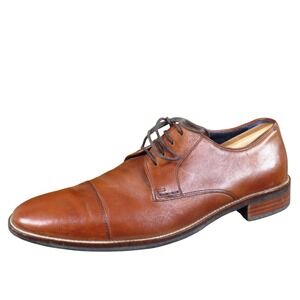 Cole Haan Lenox Hill Men Casual Cap Toe Derby Shoes Size 9 British Tan Leather